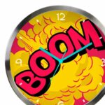 Relógio De Parede Dc Comics Boom 30cm