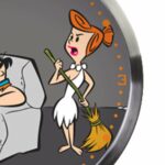 Relógio De Parede Flintstones Fred E Vilma Resting