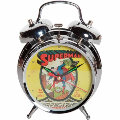 Relógio Despertador Superman Cover Metal
