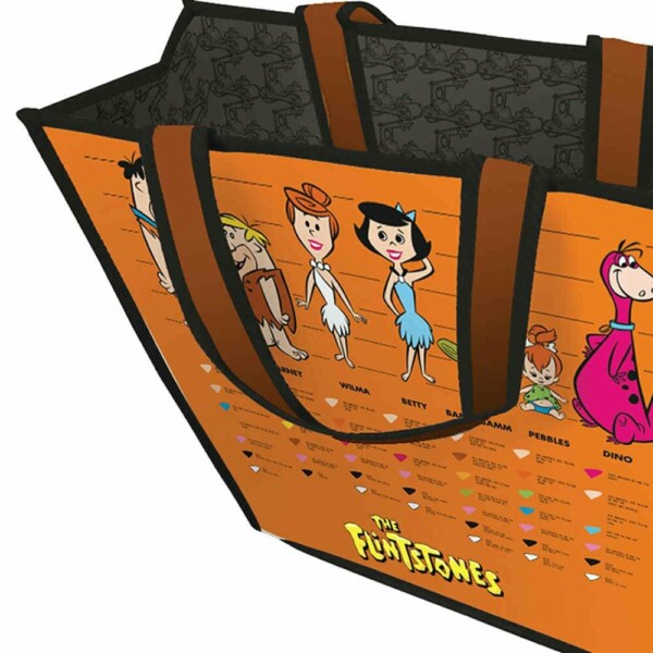Sacola Flintstones Family Laranja 40x40cm