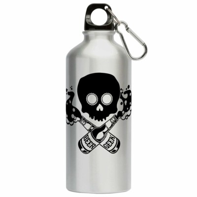 Squeeze Beer Geek Caveira 500ml Aluminio