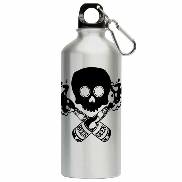 Squeeze Beer Geek Caveira 500ml Aluminio