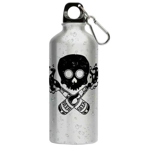 Squeeze Beer Geek Caveira 500ml Aluminio
