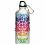 Squeeze Caveira Arco-íris 500ml Aluminio