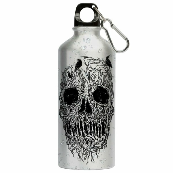 Squeeze Caveira Árvore Preto 500ml
