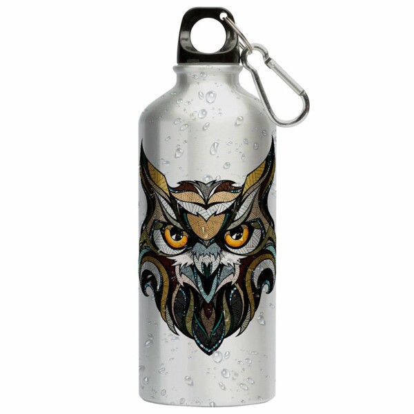 Squeeze Coruja Linhas 500ml Aluminio