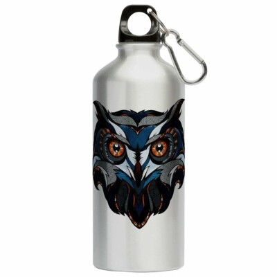 Squeeze Coruja Linhas Azuis 500ml Aluminio