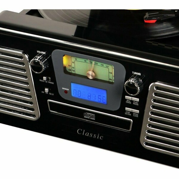 Toca Discos Classic Autorama Preto 33836