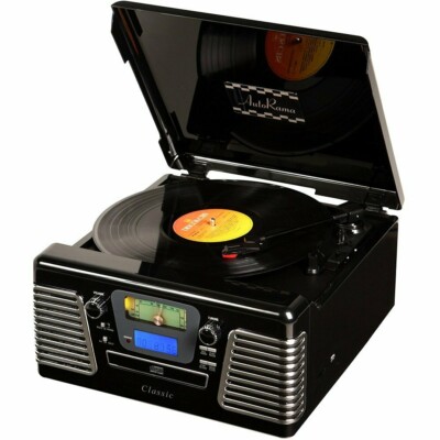 Toca Discos Classic Autorama Preto 33836