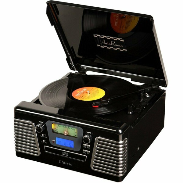 Toca Discos Classic Autorama Preto 33836
