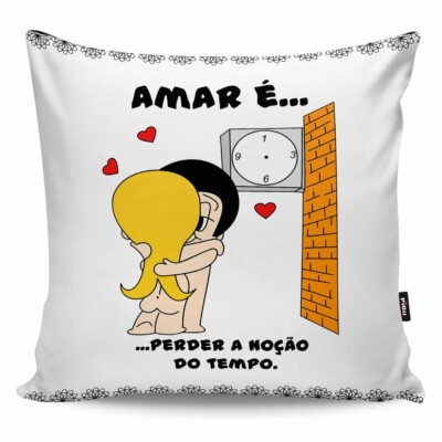 Almofada Amar é Perder A Noção Do Tempo