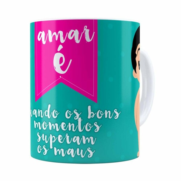 Caneca Amar é Bons Momentos Namorado Branca