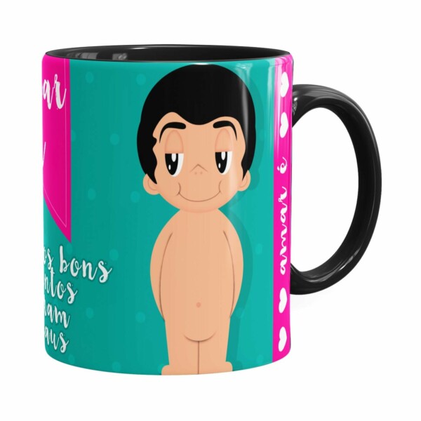 Caneca Amar é Bons Momentos Namorado Preta