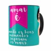 Caneca Amar é Bons Momentos Namorado Preta