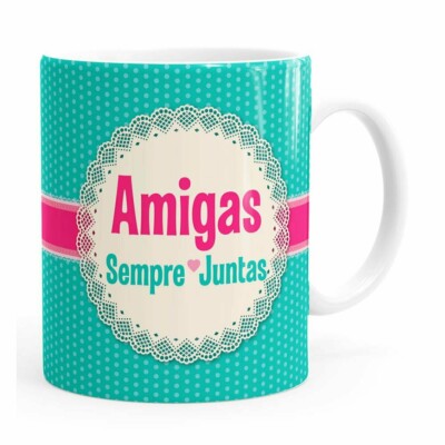 Caneca Amigas Sempre Juntas Branca