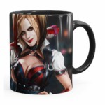 Caneca Arlequina (harley Quinn) V03 Preta