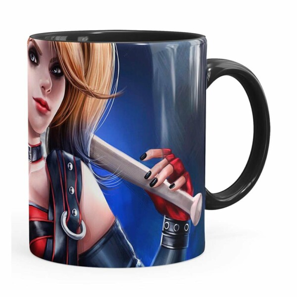 Caneca Arlequina (harley Quinn) V04 Preta
