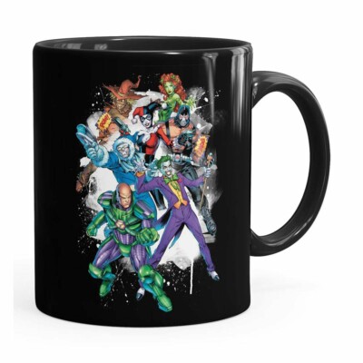 Caneca Batman Vilões de Gotham City Preta