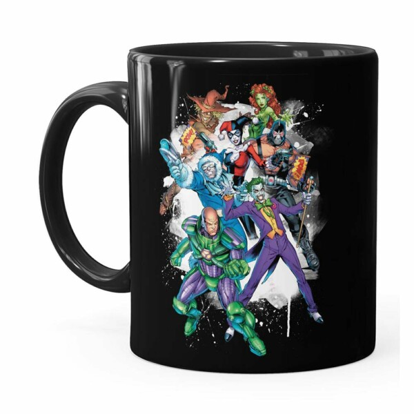 Caneca Batman Vilões de Gotham City Preta