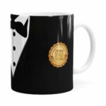 Caneca Black Tie Melhor Pai Do Ano Branca