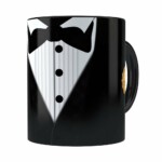 Caneca Black Tie Melhor Pai Do Ano Preta