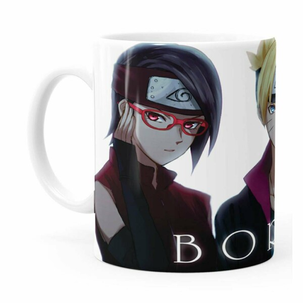 Caneca Boruto V01 Porcelana Branca
