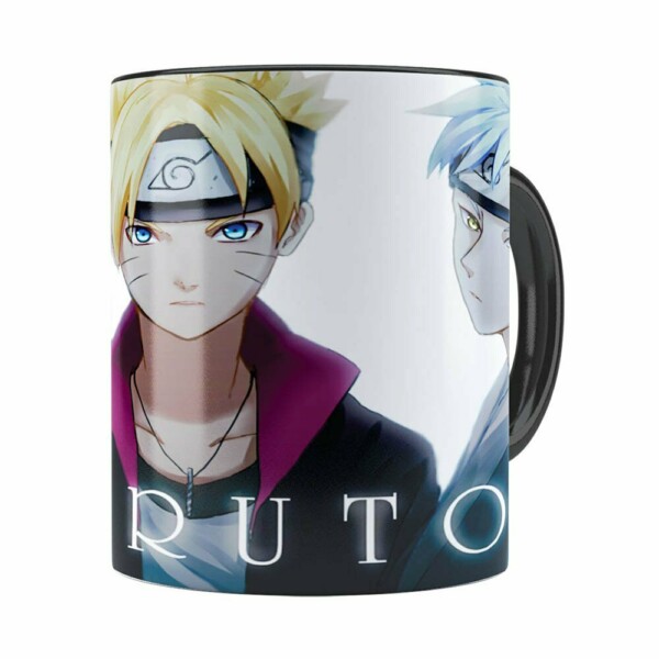 Caneca Boruto V01 Porcelana Preta