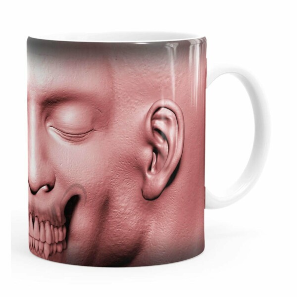 Caneca Cabeça De Zombie V01 Branca