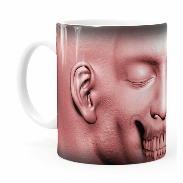 Caneca Cabeça De Zombie V01 Branca