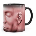Caneca Cabeça De Zombie V02 Preta