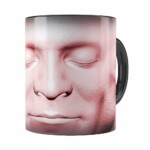 Caneca Cabeça De Zombie V02 Preta