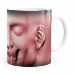 Caneca Cabeça De Zombie V03 Branca
