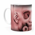 Caneca Cabeça De Zombie V03 Branca