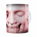 Caneca Cabeça De Zombie V03 Branca