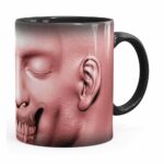 Caneca Cabeça De Zombie V03 Preta