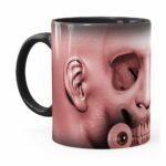Caneca Cabeça De Zombie V03 Preta