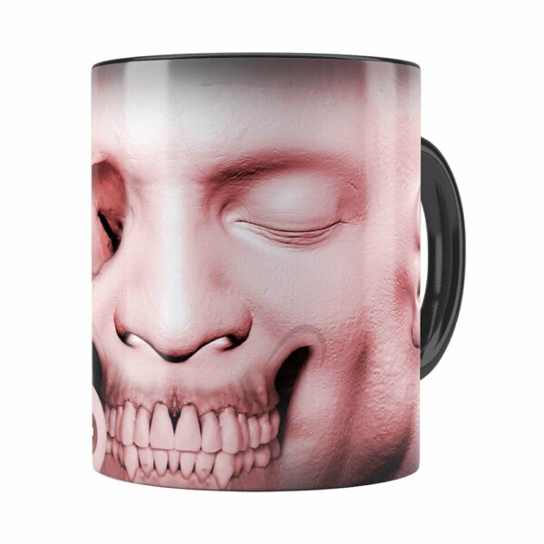 Caneca Cabeça De Zombie V03 Preta
