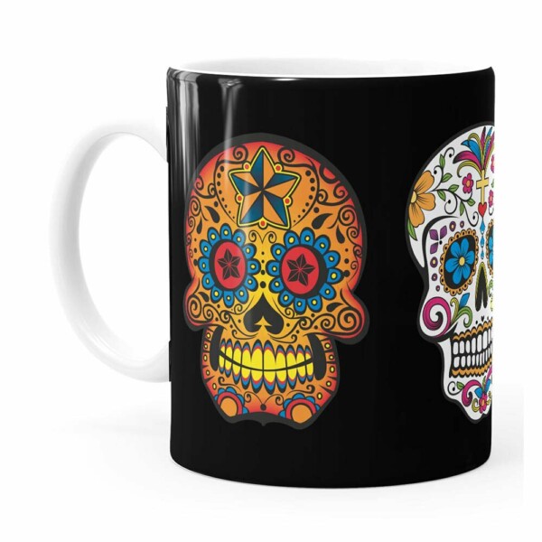 Caneca Caveiras Mexicanas V01 Branca