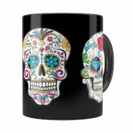 Caneca Caveiras Mexicanas V01 Preta