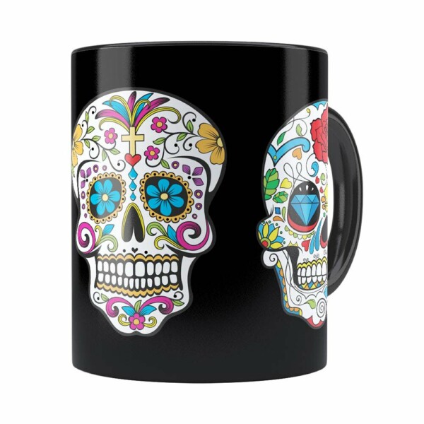 Caneca Caveiras Mexicanas V01 Preta