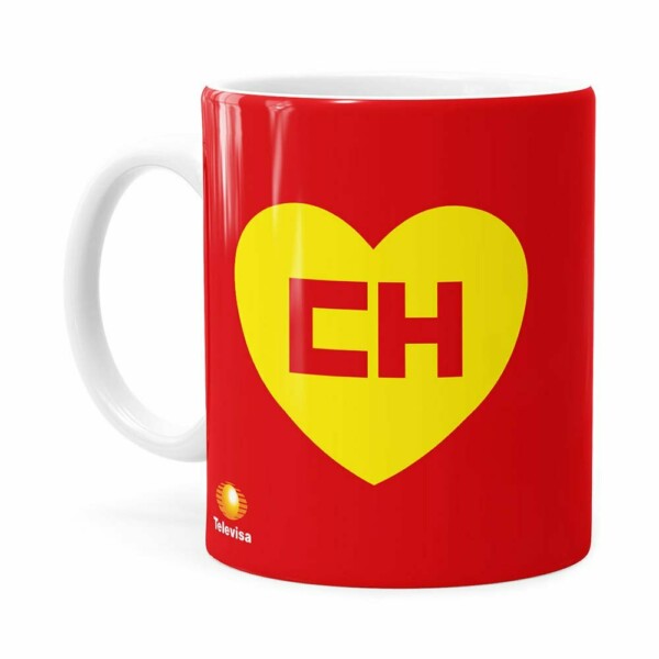Caneca Chapolin Colorado Logo Branca
