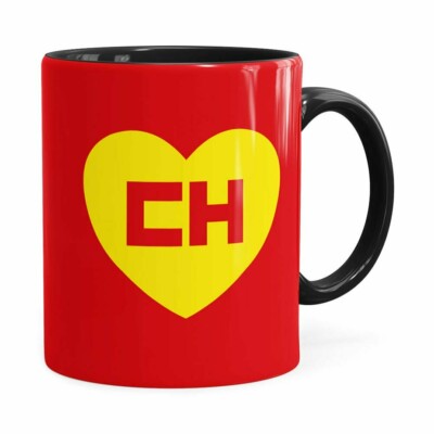 Caneca Chapolin Colorado Logo Preta