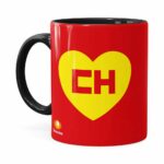 Caneca Chapolin Colorado Logo Preta