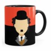 Caneca Charlie Chaplin Minimalista Preta