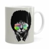 Caneca Deejay Cat Afro Branca