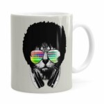 Caneca Deejay Cat Afro Branca