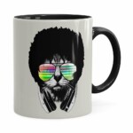 Caneca Deejay Cat Afro Preta
