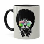 Caneca Deejay Cat Afro Preta