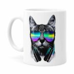 Caneca Deejay Cat V02 Branca