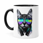 Caneca Deejay Cat V02 Preta